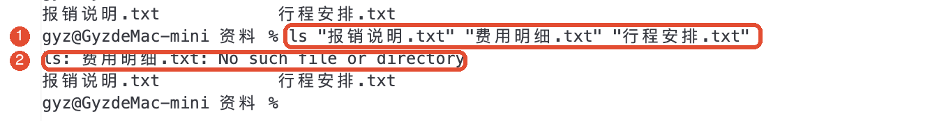 ①一次检查三个文件名;②错误提示指出缺少费用明细。